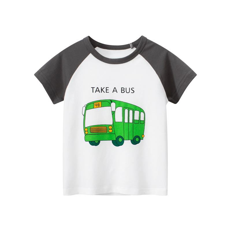 2025 Summer New Kids' Short-Sleeved Car T-Shirts for Boys by 27kids