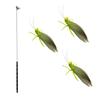 Simulated Grasshopper Cat Teasing Stick Change Head Toy Feather Silicone Pet Supplies Toys
