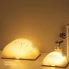 3D Folding Book Light LED Night Light 3-Color USB Charging Portable Wooden Magnetic Table Lamp Decoration Christmas Holiday Gift