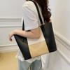 Summer New Fashion Contrasting Colors Casual Versatile Large-capacity Tote Bag Commuting Class Versatile Shoulder Bag Women