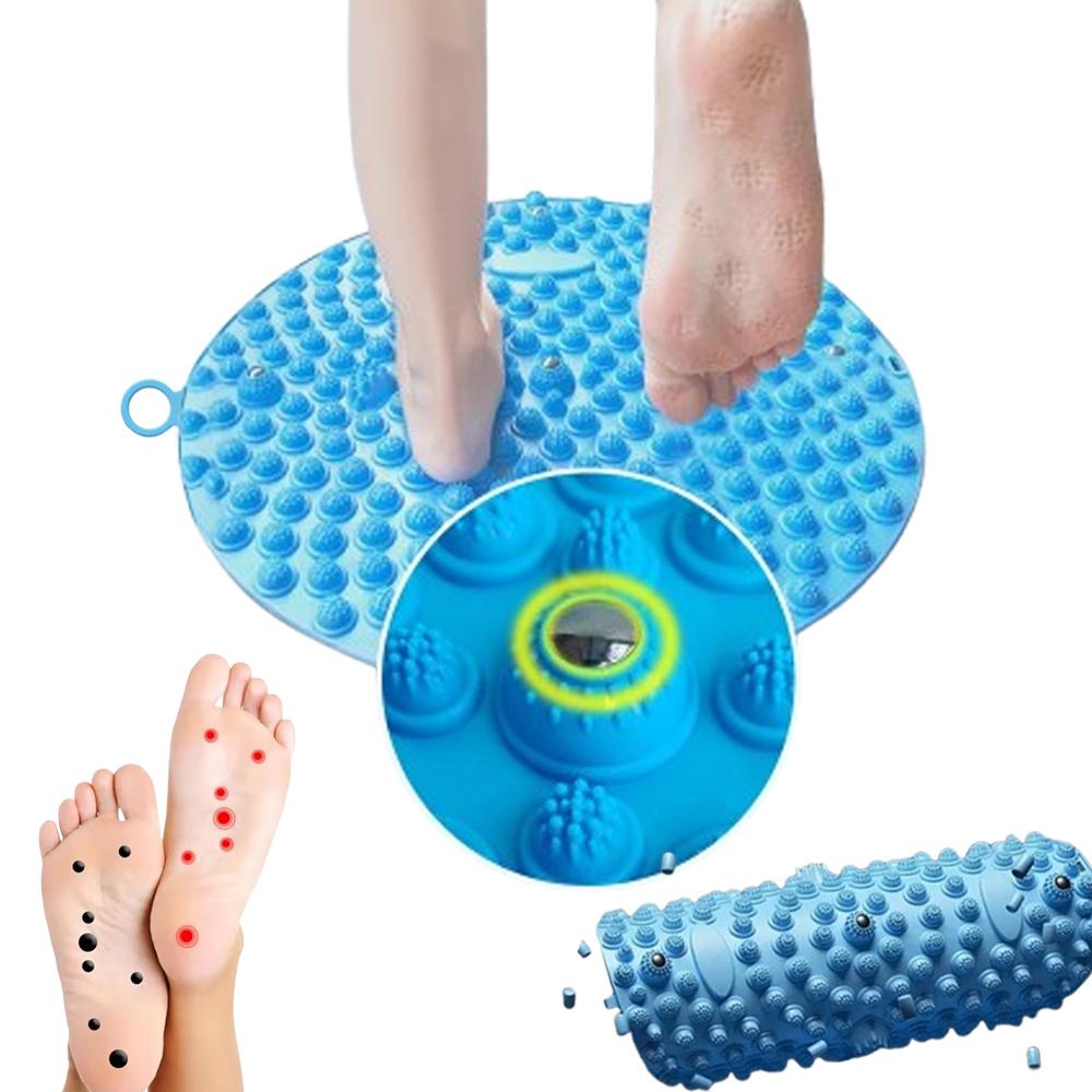 Shiatsu Magnetisk Fotmassageplatta, Fotstegande Träningspedal, Akupressur Yogamatta Fingerpressbräda Fötter Akupunkter Avslappnad