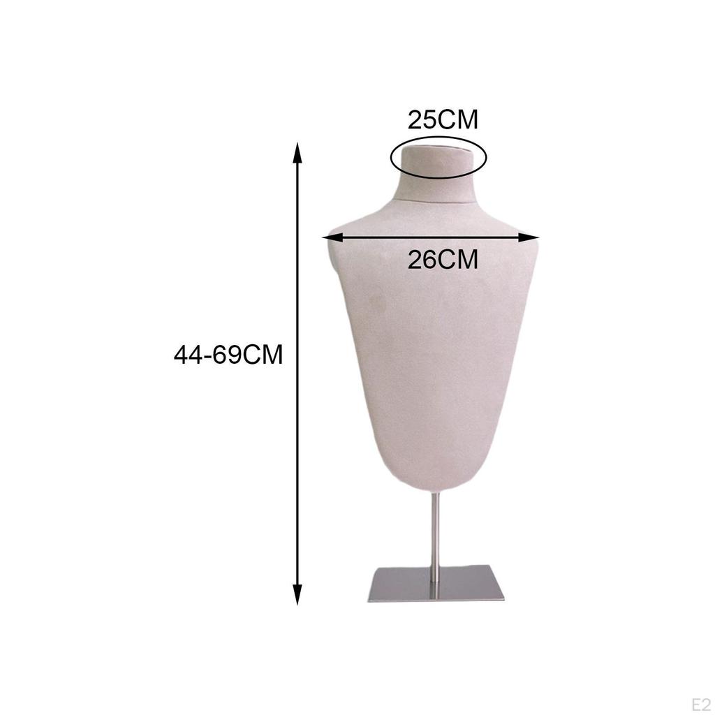 Necklace Display Bust Stand Stainless Steel Base Stable Chain Jewelry