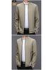 Men's Mid-Aged Spring/Autumn Stand Collar Thin Jacket - Wear-Resistant Trendy Outerwear