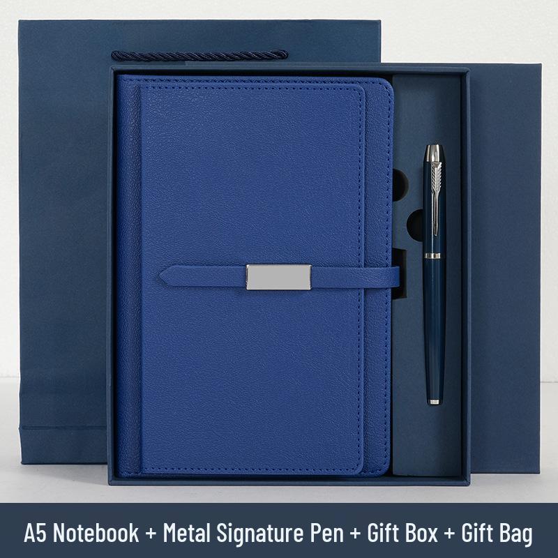 A5 Magnetic Buckle Notebook Set - Custom Logo for Business, Office, and Campus Meetings.
