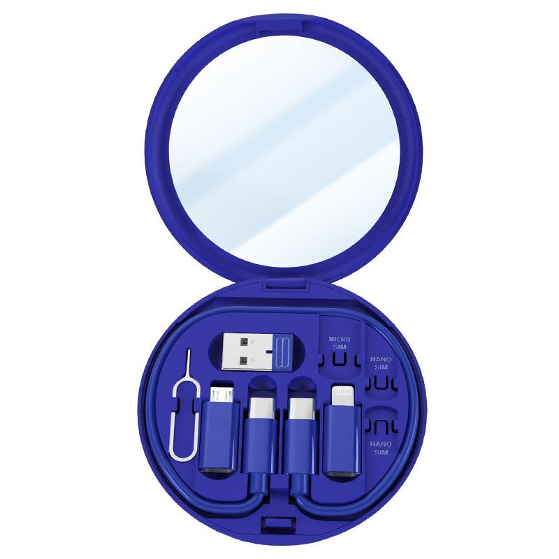 5-in-1 Portable Multi-Functional Data Cable Storage Box with 60W Fast Charging for Lightning, Android, and USB Devices