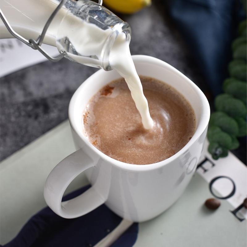 1Pc Creative Coffee Mug Pure White Ceramic Mug Tea Mug Milk Latte Coffee Drinking Cup Unique Irregular Design Porcelain Mug Gift