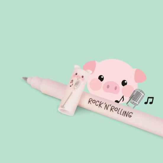 Radierbare Gelstifte mit Bauernhoftiermotiven für Kinder – Niedliche Cartoon-Designs: Kuh, Truthahn, Esel, Schwein – Schreibt sanft und ist leicht zu radieren – Spaß an der Schule
