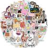 50Pcs Cute Cartoon Llama Alpaca Cute Kawaii Camel Sheep Animal Stickers For Kids Skateboard Case Bike Waterproof Stickers
