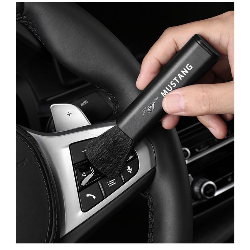Car Interior Cleaning Brush Telescopic Small Soft Brush Accessories For Ford Mustang 2005 2006 2007 2008 2009 2016 2017 GT Guitar Eleanor Pickguard