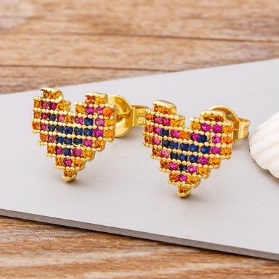 

Nidin New Design Bohemian Rainbow Rhineston Crystal Earrings For Women Luxury Fashion Colorful Party Anniversary Jewelry Gifts