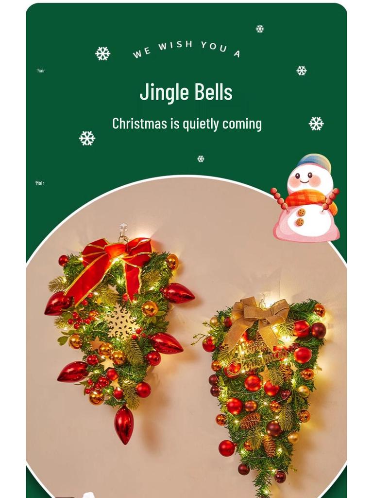 Christmas Door Wreath & Holiday Ornament for Festive Decor