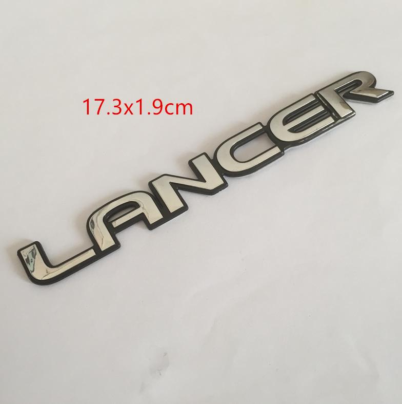 1pcs for Mitsubishi LANCER L200 EVOLUTION PAJERO OUTLANDER car Letter Emblem Rear tail trunk Decals badge sticker Decal styling