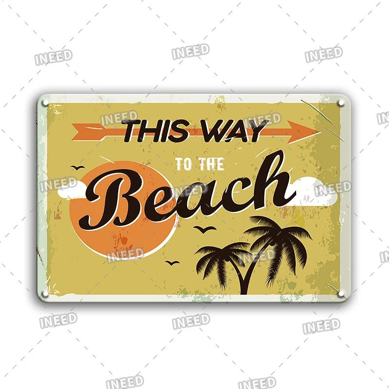 Funny Aloha Tiki Bar Tin Sign, Vintage Beach Bar, Pub Art, Wall Decor, Metal Plate, Retro Hawaii Beauty, Iron Painting Signs