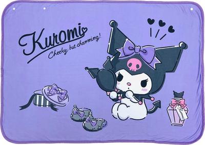 MORIPiLO Morishita Schoßdecke Sanrio Lila 70x100cm Halbdecke SANRIO Charakterwaren 4621250 Kuromi-chan