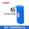 48V 13s5p 100ah Lithium Battery Pack 48v 100000mAh 250W-2000W Citycoco Motorized Scooter Batteries Built in 50A BMS