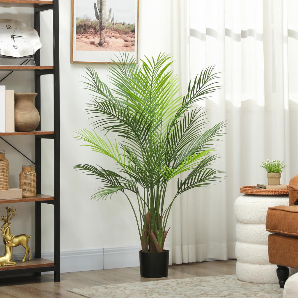 Artificial Palm Large 120cm Artificial Plant, Plastic Artificial Plants In Pot for Living Room Office