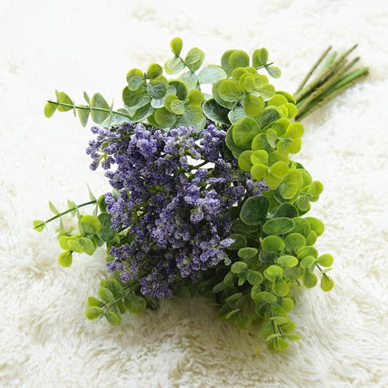 1Bouquet Artificial Vanilla Fruit Eucalyptus Leaves Wedding Party Home Art Decor