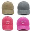 Vintage Water Wash Cotton Baseball Cap With Embroidered Letters For Outdoor Sun Protection