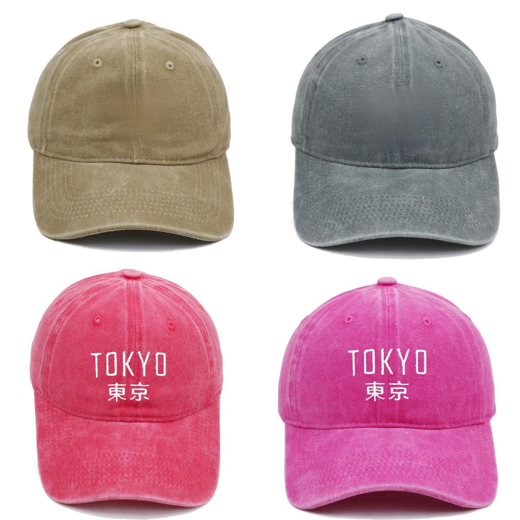 Vintage Water Wash Cotton Baseball Cap With Embroidered Letters For Outdoor Sun Protection