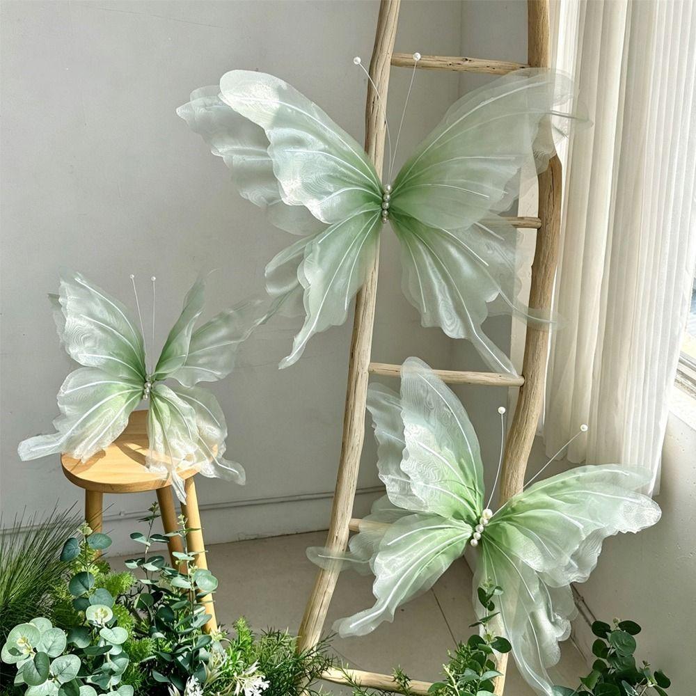 Large Size Simulated Butterfly Giant Size 3D Design 3D Silk Butterfly Silk Material Finished Products Artificial Butterfly