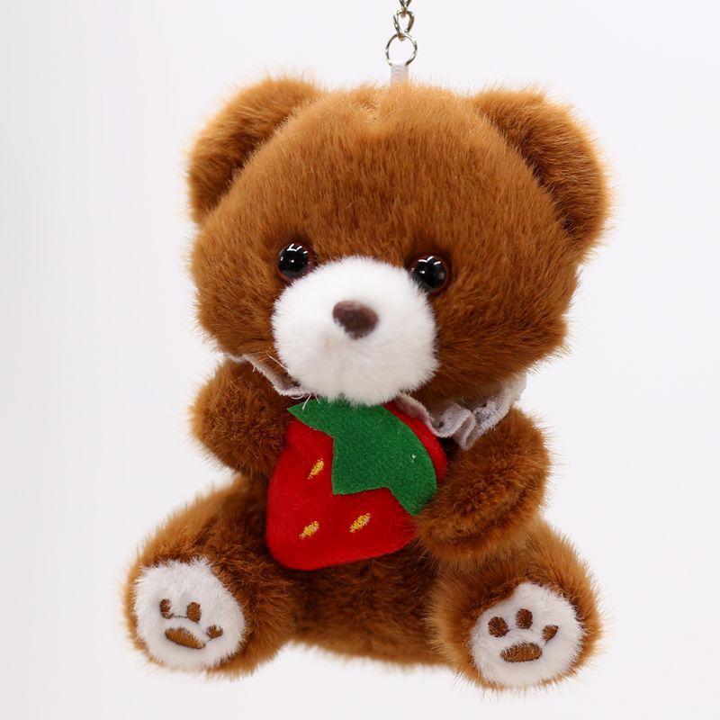 Cute Little Rabbit Pendant Plush Toy Teddy Bear Doll Bag Hanging Keychain Grab Machine Doll Goods
