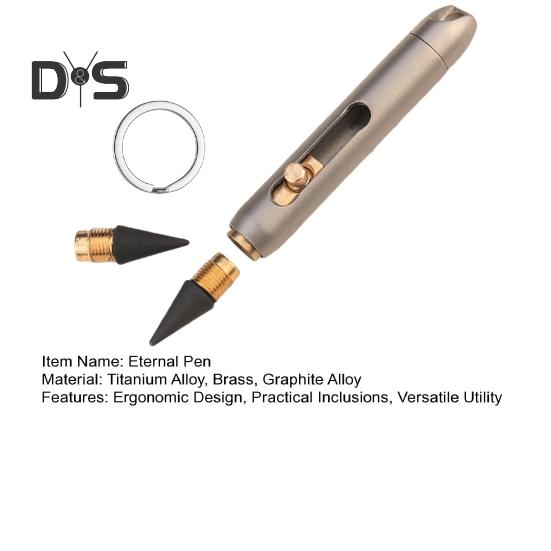 Długopis Eternal Pen Mini Titanium Alloy Ballpoint Pen Wymienny wkład EDC Gładkie pisanie Wygodny uchwyt Mini długopis