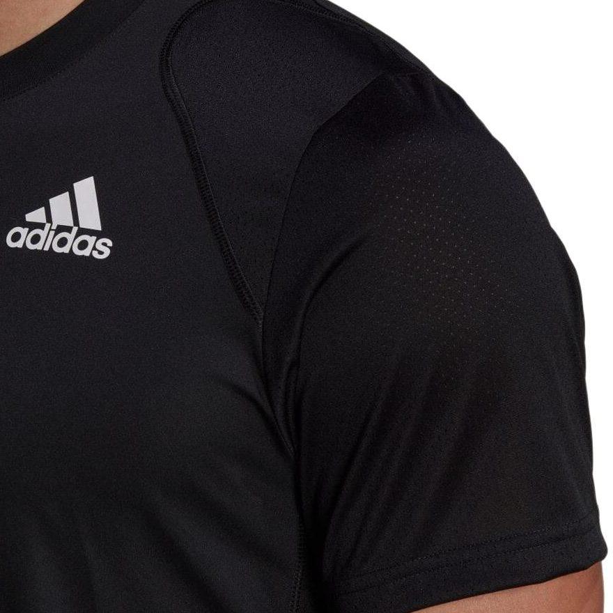 adidas T Shirts Men's Black Crew Neck Moderate Straight Fit GL5403