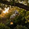 Unique Yard Decor for Garden Lovers Climbing Animal Solar Light, Resin Statue with Lantern, Fence Lights Hanging Light Outdoor Tree Decoration