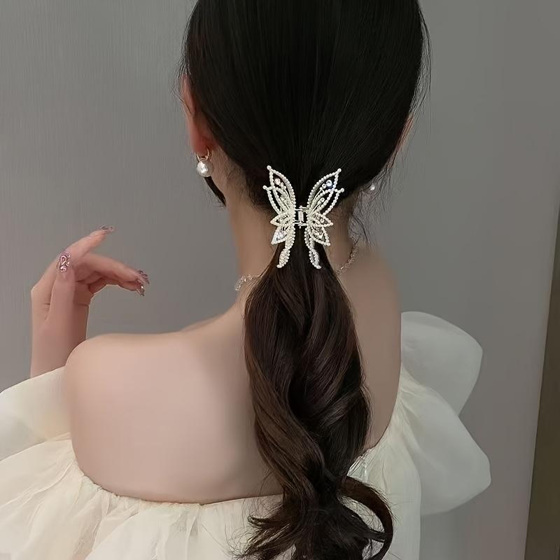 Beautiful butterfly hairpin, half claw style, suitable for daily wear
