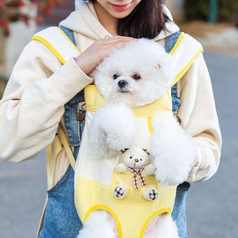 Portable Dog Double Shoulder Bag Four Feet Pet Carrying Supplies Cat Backpack  for Outdoor Travel