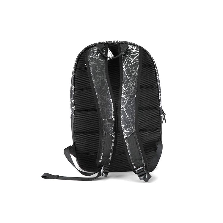 Li Ning Professional Student Trend Logo Print Fabric Tennis Bag Sports Bag Badminton Bag Backpack Unisex Backpack Black Silver ABSQ388-1