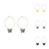 Trendy European And American Style Butterfly Hoop Earrings For Women