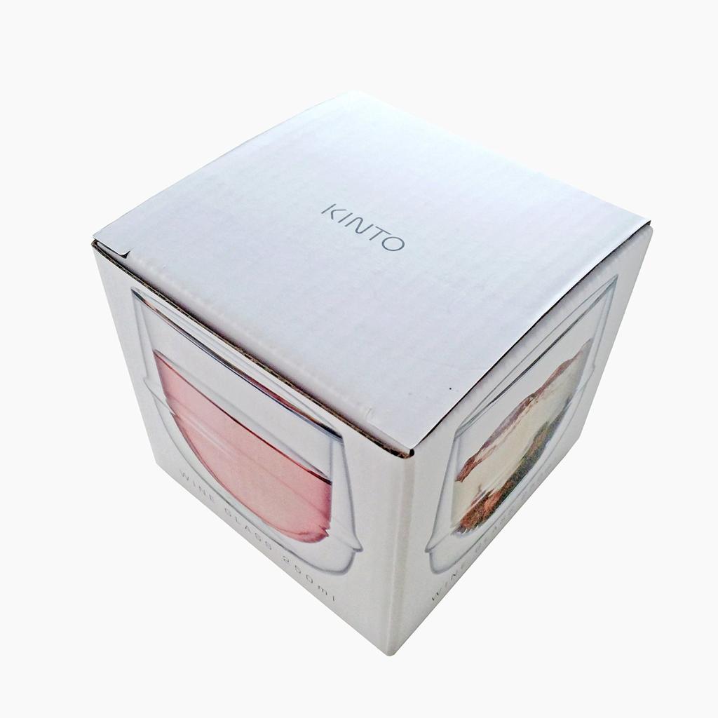 Kinto KRONOS Double-Walled Wine Glasses - Maintain Temperature - Condensation-Free - Set of 2 - 250ml (8.9") Each