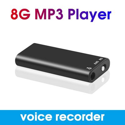8G/16G/32G Professional Mini Digital Audio Voice Recorder Mp3 Player 3 In 1 Voice Activated Memory Storage 192Kbps Recording WAV