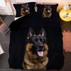 German Shepherd Duvet Cover King Queen 3D Lovely Dog Pattern Bedding Set For Kids Boys Girls Cute Pet Puppy Soft Comforter Cover