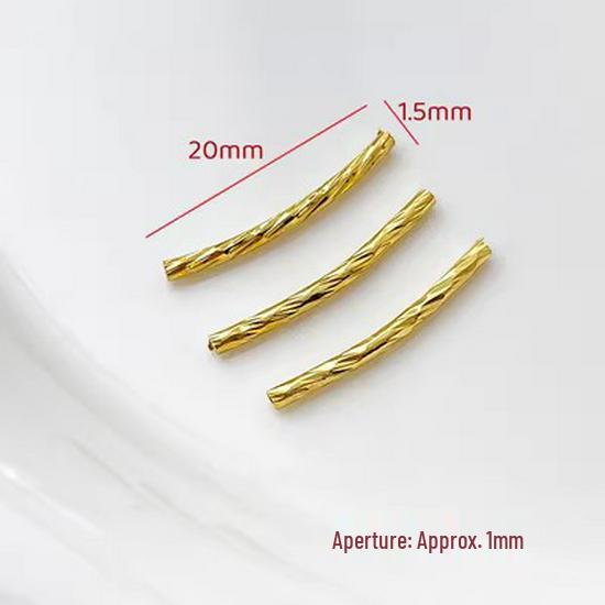 14k Goldgefülltes Gebogenes Hohlrohr Perlenarmband/Halskette Schmuckzubehör