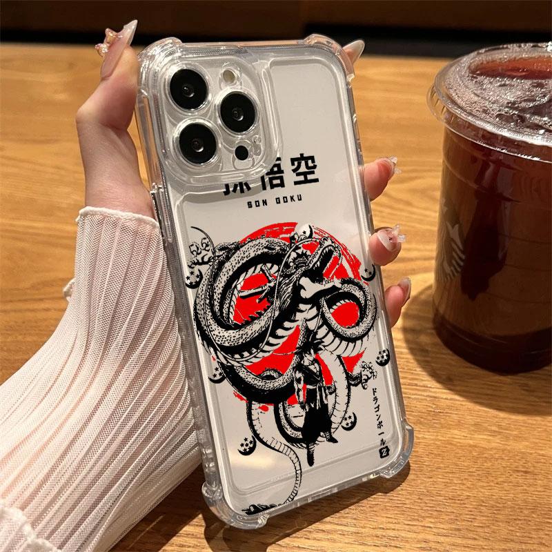 

Dragons Balls Son Goku Vegeta Cartoon Phone Case Clear For iPhone 17 16 14 15 11 12 13 Pro Max 16E 15 16 Plus 17 Air Soft Cover iPhone 17 AIR
