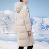 Anta Warm Long Down Jacket With Letter Print Women outerwear Paper-White 162148925-1