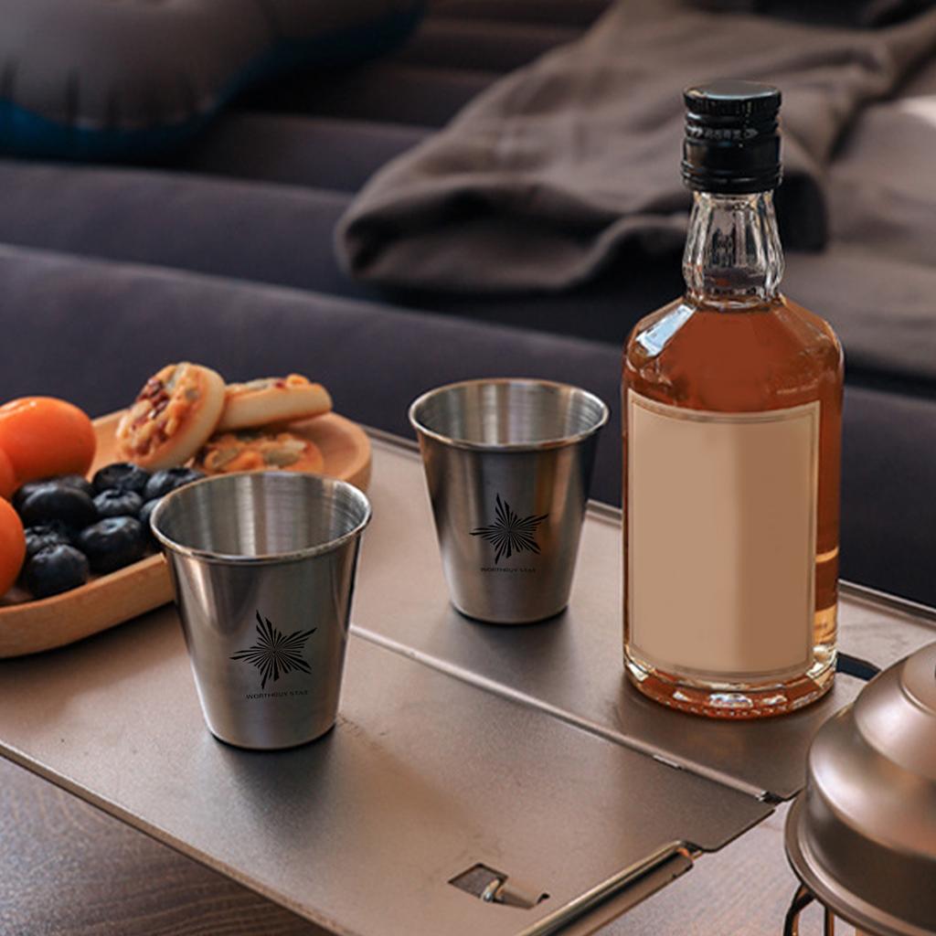 Outdoor Practical Travel Stainless Steel Cups With Case Portable Camping Mugs Whisky Wine Glasses Drinking Tea Mug