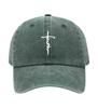 Bawełniana Czapka Baseballowa z Nadrukiem Krzyża, Regulowana, Klasyczna Snapback, Czapka Taty, Oddychająca, na Golfa, Wędkowanie, Outdoor, Ochrona Przeciwsłoneczna