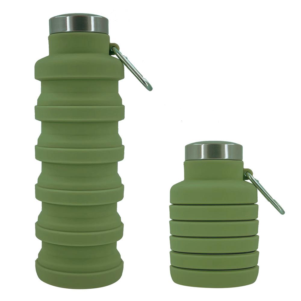 500ml Collapsible Water Bottle Portable Leakproof Reusable Telescopic Cup Travel Water Bottle for Camping Hiking Traveling