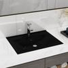 Day and Night - Day and Night Luxurious Washbasin with Tap Hole Matte Black Ceramic 60x46 Cm