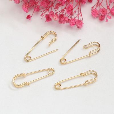 10 ks Barvu zachovávající 14K zlato Jednoduchá brož Spona na papír Velký špendlík Bezpečnostní špendlík Spona Špendlík na papír Spona na šál Svetr