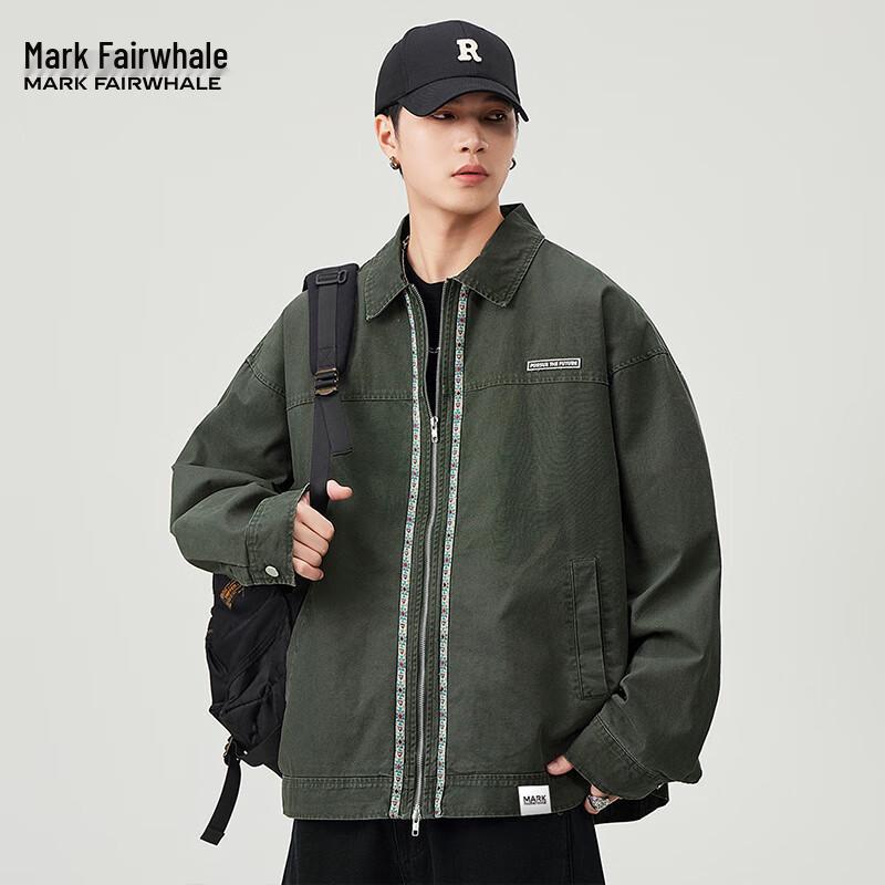 Mark Fairwhale Men's American Retro Minimalist Casual Lapel Workwear Jacket