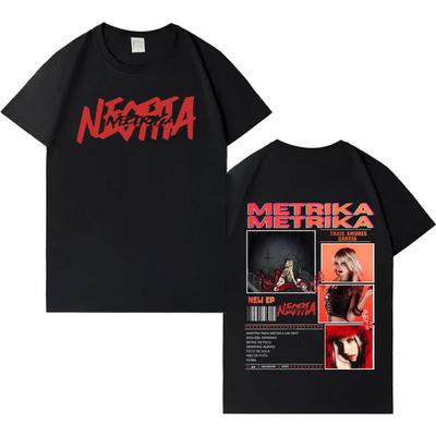 Rapper Metrika New Album Graphic T Shirt Mens Women Harajuku Cotton Tshirts Hip Hop Casual Oversized Cozy Short Sleeve Tshirt