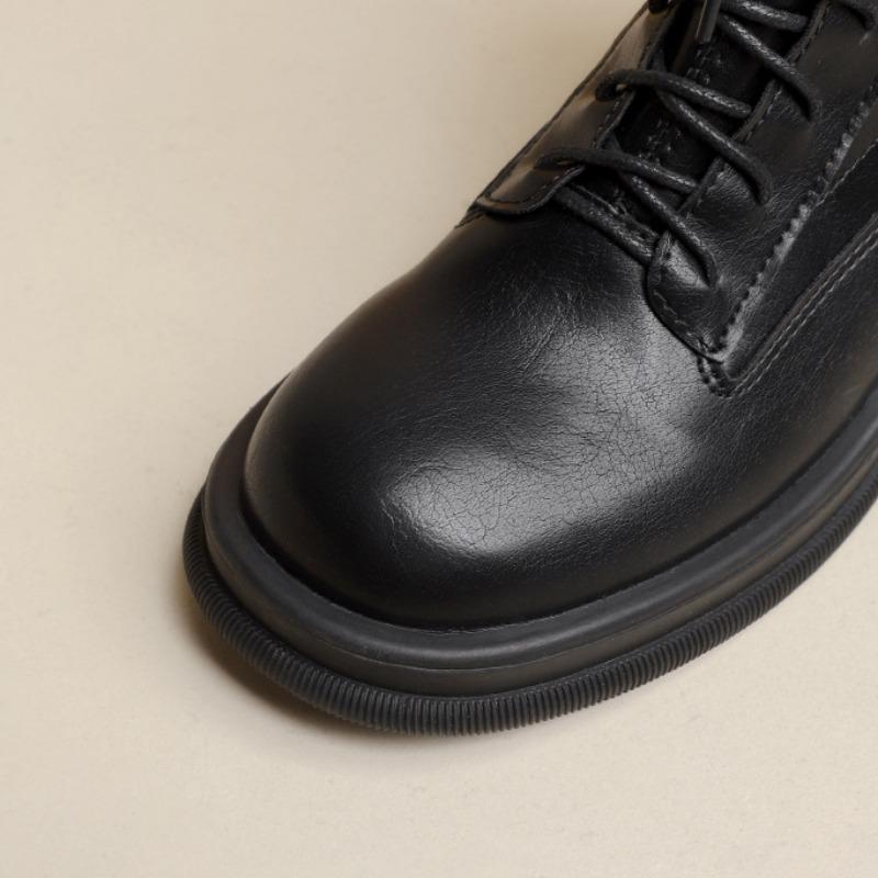 Осенние и зимние женские одинарные ботинки в британском стиле — фото 17