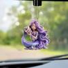 Cute Purple Mermaid Pattern Acrylic Pendant For Christmas Season