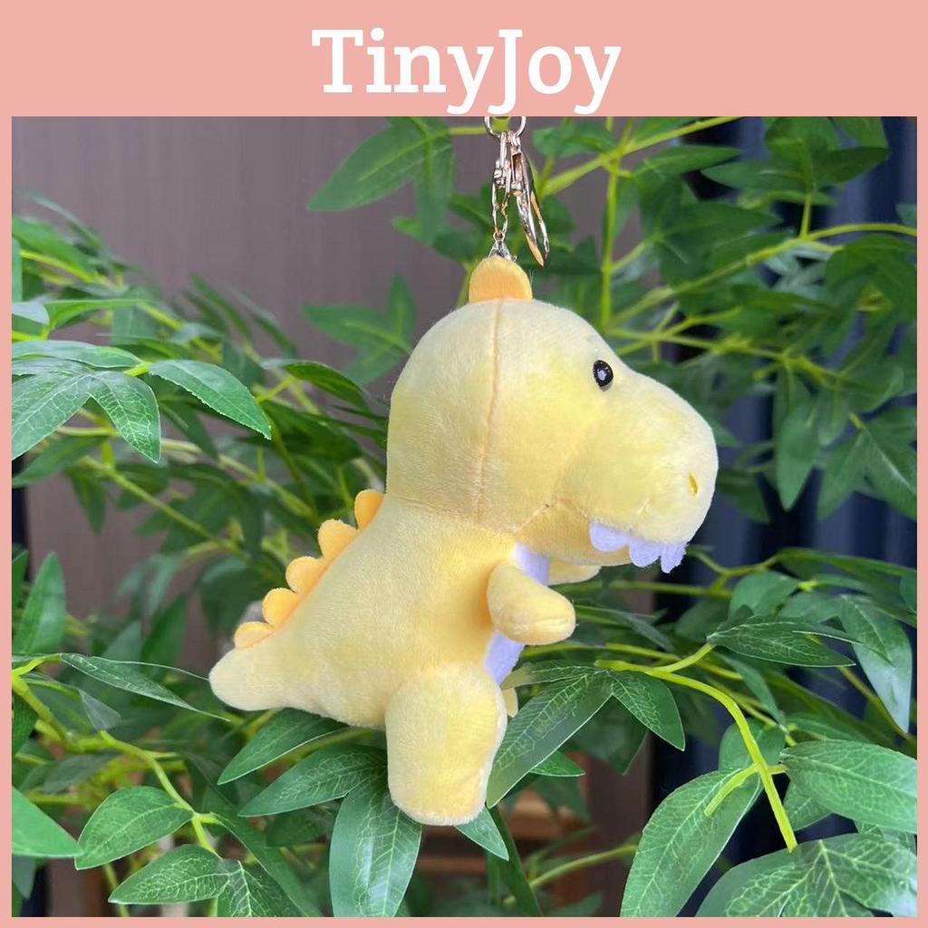 Soft And Cuddly Sitting Dinosaur Plush Toy Cute Keychain Accessory Available In Bright Colors