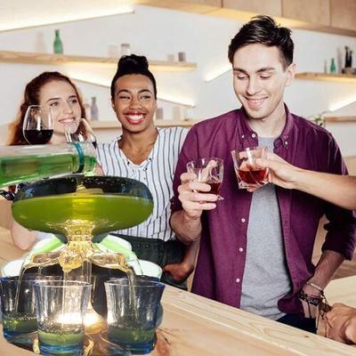 6 pohárikov na štamperlíky víno whisky pivo svietiaci dávkovač držiak náradie na pitné hry domáca párty bar