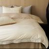 Class A Maternal And Infant Grade Simple Double Spell Light Luxury Abraded Cotton 4Pcs Set Pure Cotton Embroidered Quilt Cover Bed Sheet 3-Piece Set